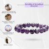 Natural Amethyst Bracelet Reiki Feng-Shui Gemstone for Education Memory, Abundance, Spiritual Growth, Removes Negative Energy for Men & Women - Image 5