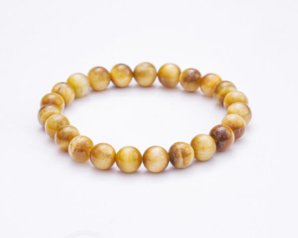 Natural Cat's Eye Bracelet for Men and Women | 8mm Beaded Stretch Bracelet | Healing Crystal Jewelry for Protection and Intuition - Image 3