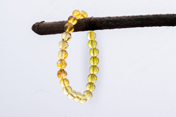 "Natural Citrine Bracelet for Men and Women | 8mm Beaded Stretch Bracelet | Healing Crystal Jewelry for Wealth and Success " - Image 2